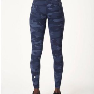 Sweaty Betty Power Full Length Navy Camo Legging Small